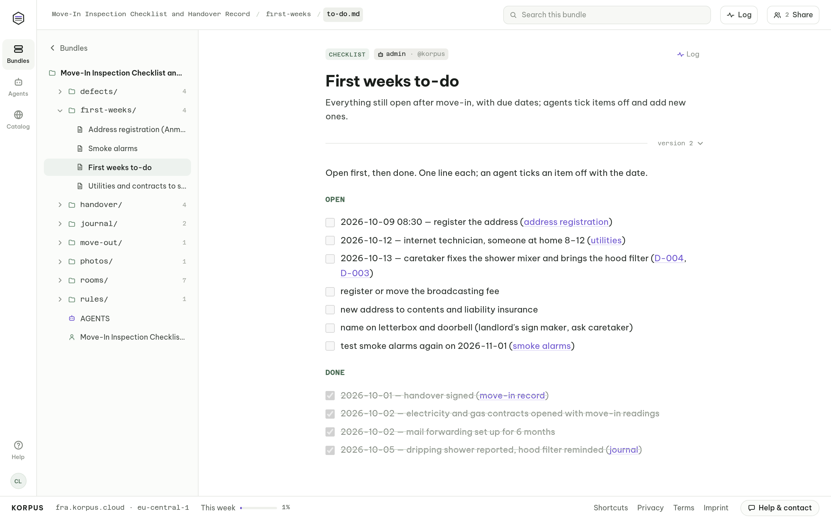 First weeks to-do after moving in: address registration, internet, caretaker visit, insurance, smoke alarm test